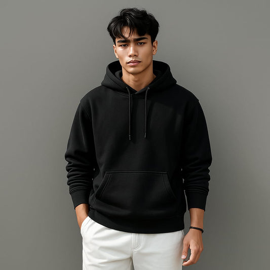 FULL BLACK Hoodi Bio-Washed 100% Cottton