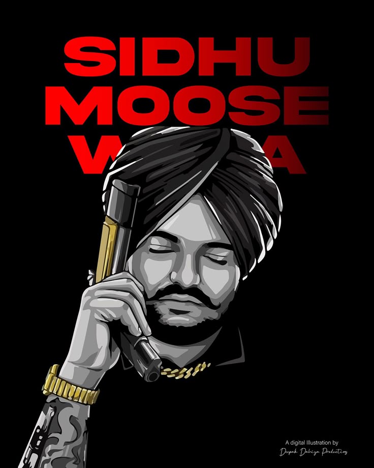 Graphic Hoodie Inspired by Sidhu Moosewala