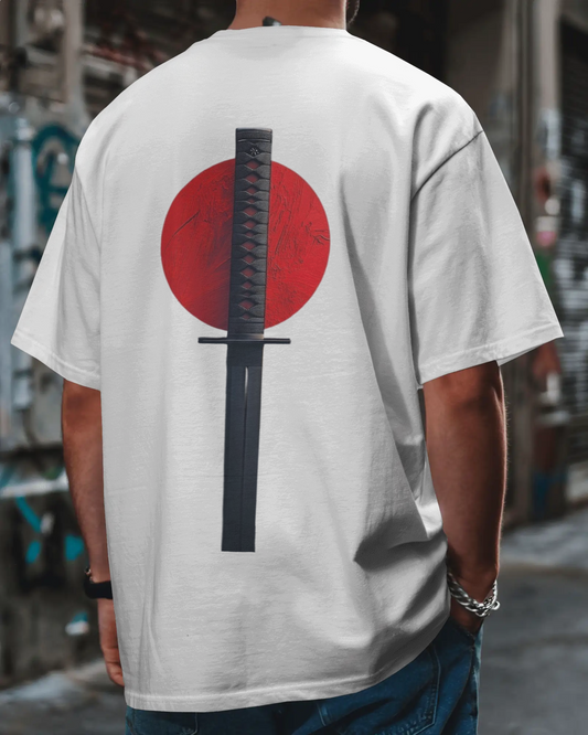 Samurai Katana Graphic oversized T-shirt (Front & Back)