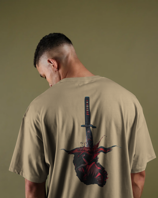 Blade & Shadow: Katana Kill Graphic Oversized Tee