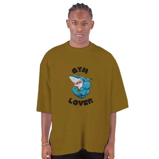 Men's Oversized Drop-Shoulder Crewneck T-Shirt 